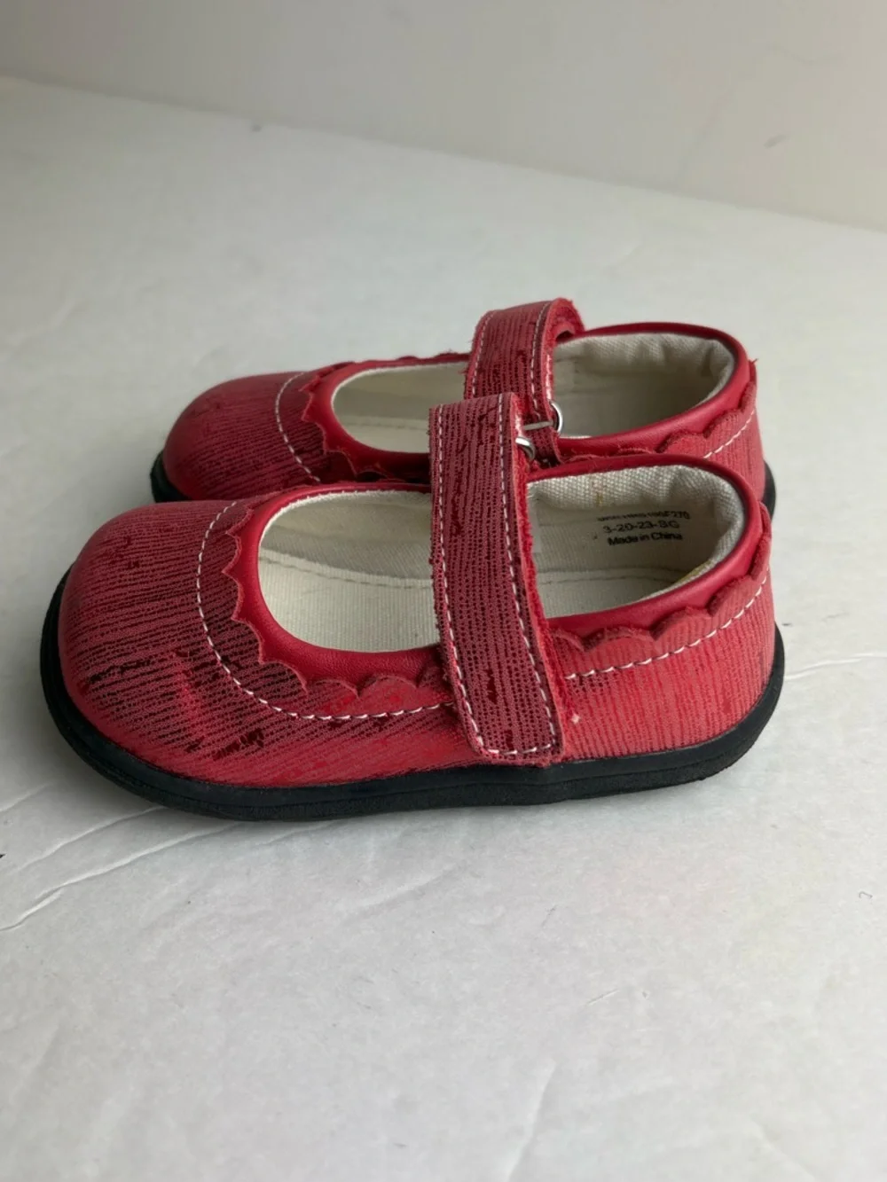 See Kai Run Jane II Red Metallic toddler shoes, size 5
